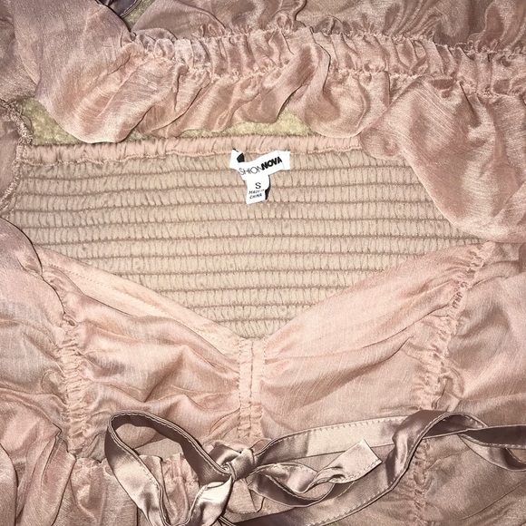 Fashion Nova Ruched Sleeve Princess Crop Blouse - Picture 7 of 8